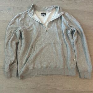 American Giant Quarter Zip Gray Sweater Size M